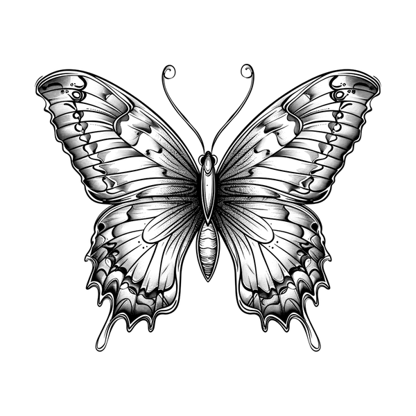 Butterfly tattoo flash design 2 — Apollo Tattoo Studio