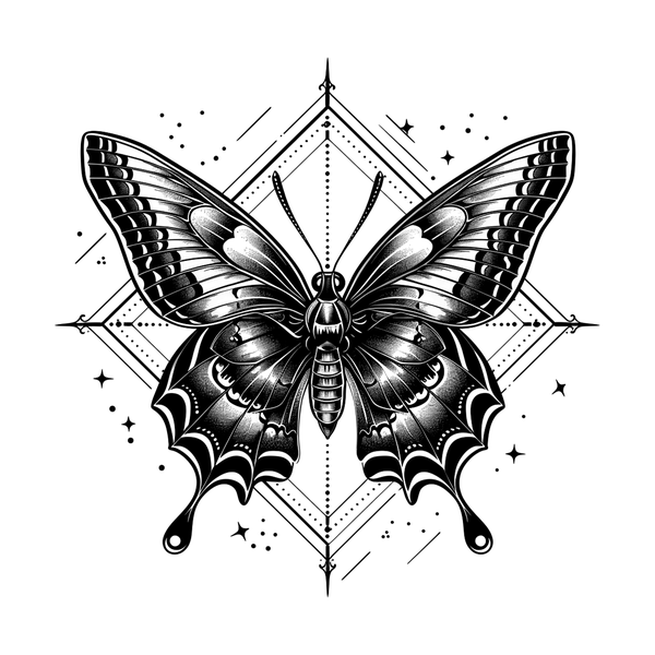 Butterfly tattoo flash design 3 — Apollo Tattoo Studio