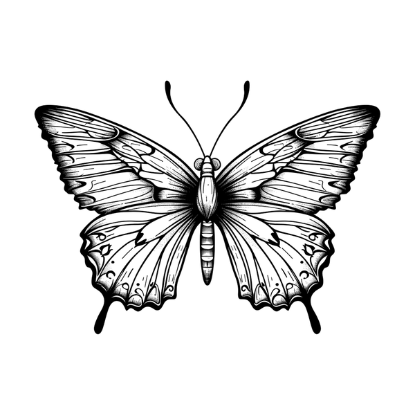 Butterfly tattoo flash design 4 — Apollo Tattoo Studio