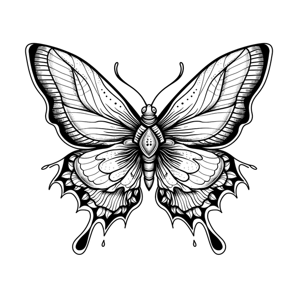 Butterfly tattoo flash design 5 — Apollo Tattoo Studio