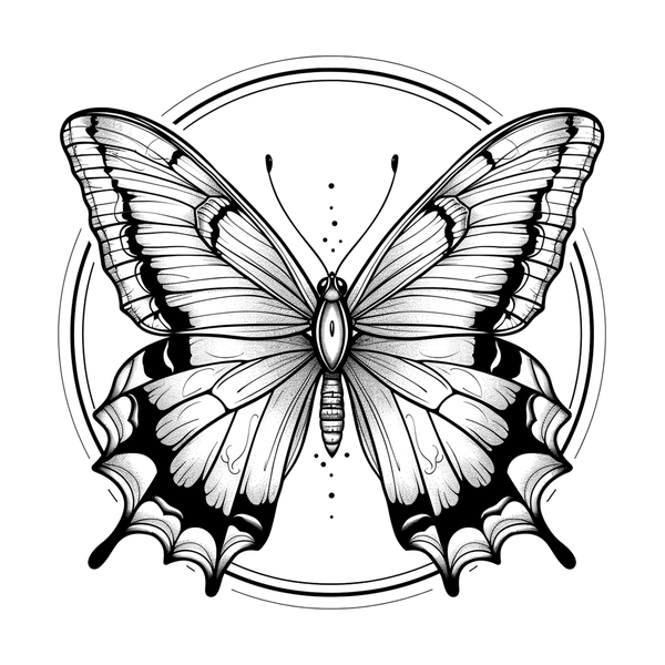 Butterfly tattoo flash design 8 — Apollo Tattoo Studio