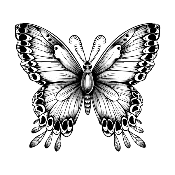 Butterfly tattoo flash design 9 — Apollo Tattoo Studio