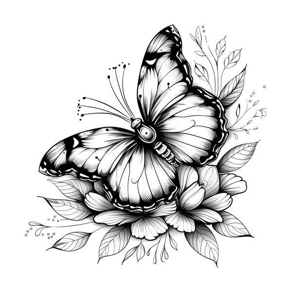 Butterfly tattoo flash design 12 — Apollo Tattoo Studio