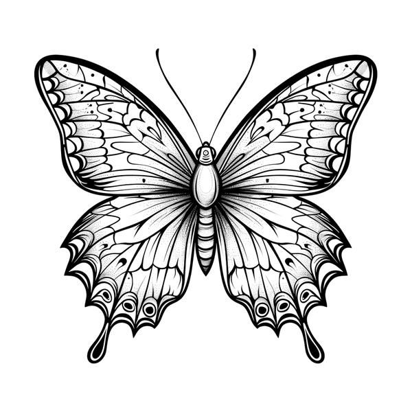 Butterfly tattoo flash design 13 — Apollo Tattoo Studio