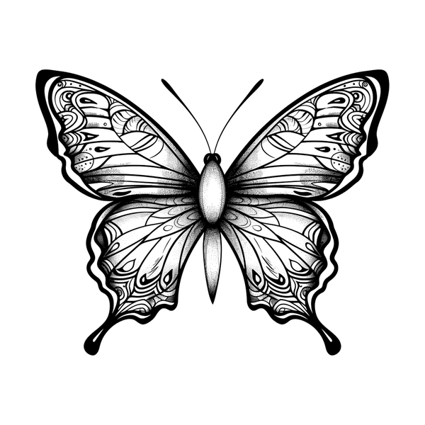 Butterfly tattoo flash design 14 — Apollo Tattoo Studio