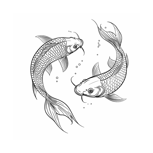 Koi fish flash 4 — Apollo Tattoo Studio