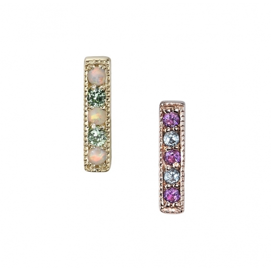 5 Gem Milgrain Strip