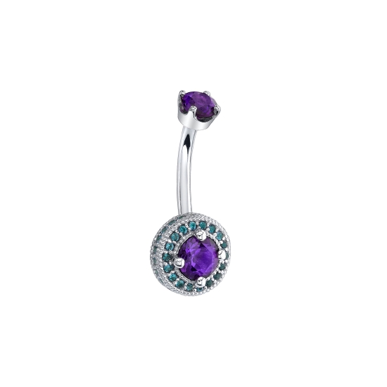Round Halo with Side Gems