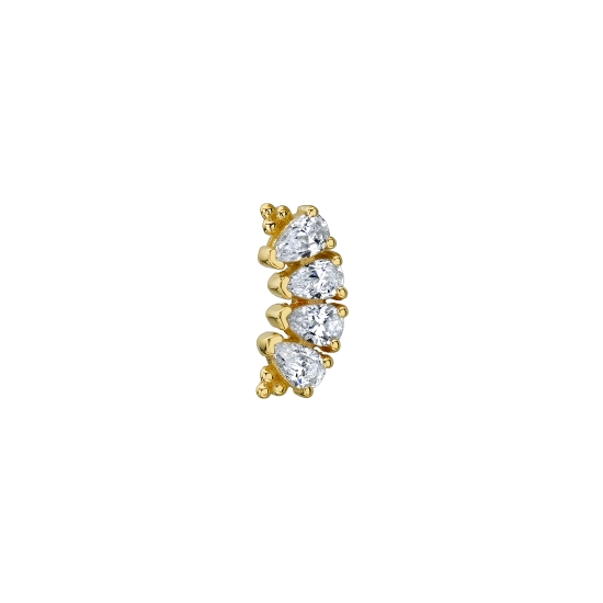 4 Gem Pear Panaraya 4x2.5mm Gems