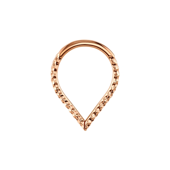 Hammered Teardrop Ring