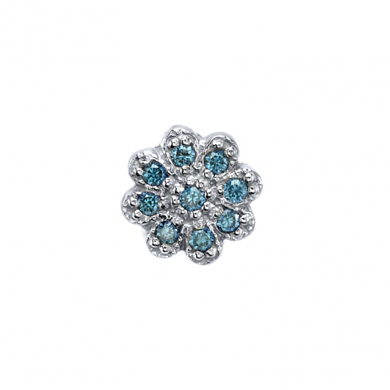 9 Gem Milgrain Flower