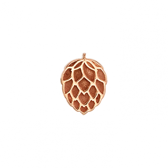 Threaded End with Hops Symbol - 6mm - Raised Edges and Sandblasted Relief