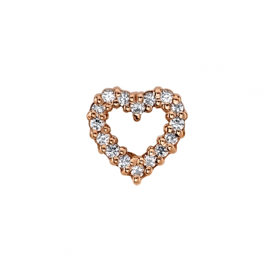 Micro Pave Heart Outline