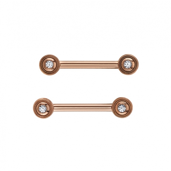 Milgrain Bezel Barbells