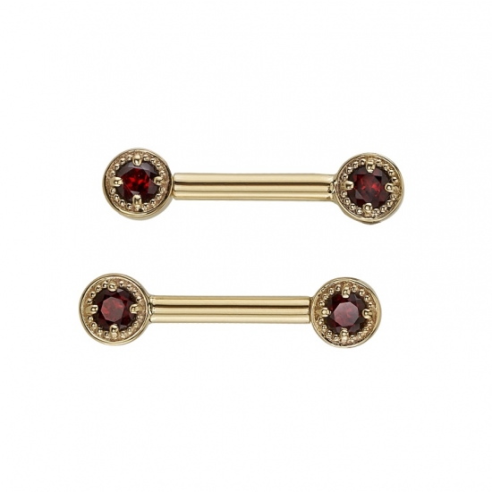 Milgrain Prong Barbell