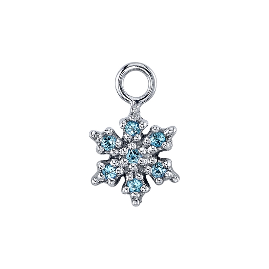 Micro Pave Snowflake Charm