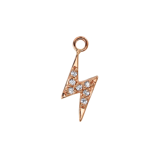Micro Pave Lightning Bolt Charm