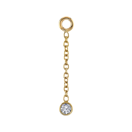 2mm Bezel Chain Charm