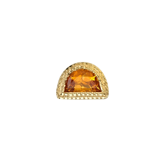 Milgrain Half Moon - 4x2.5mm Gem