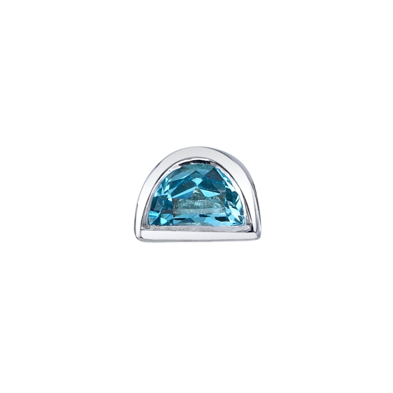 Half Moon Bezel- 3x2mm Gem