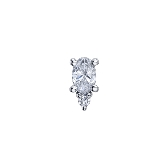 OVAL PRONG WITH SINGLE ACCENT