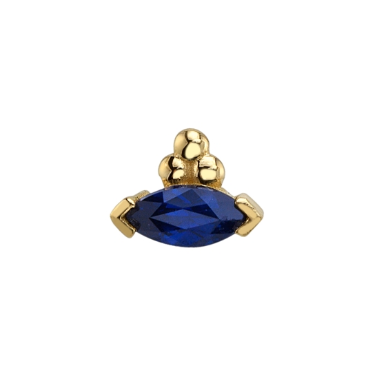 MARQUISE V PRONG WITH TRI BEAD