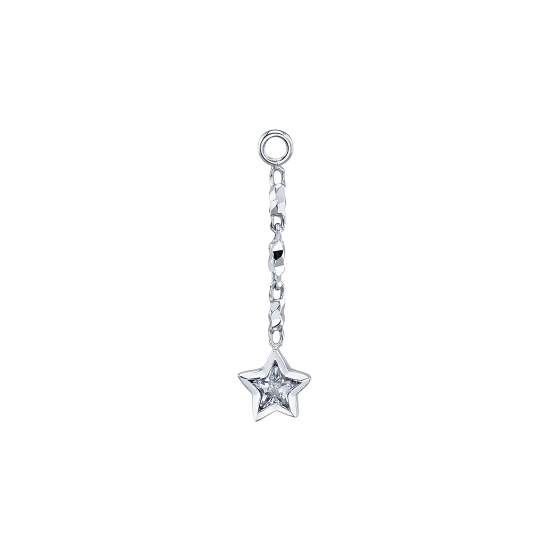 Star Bezel Chain Charm