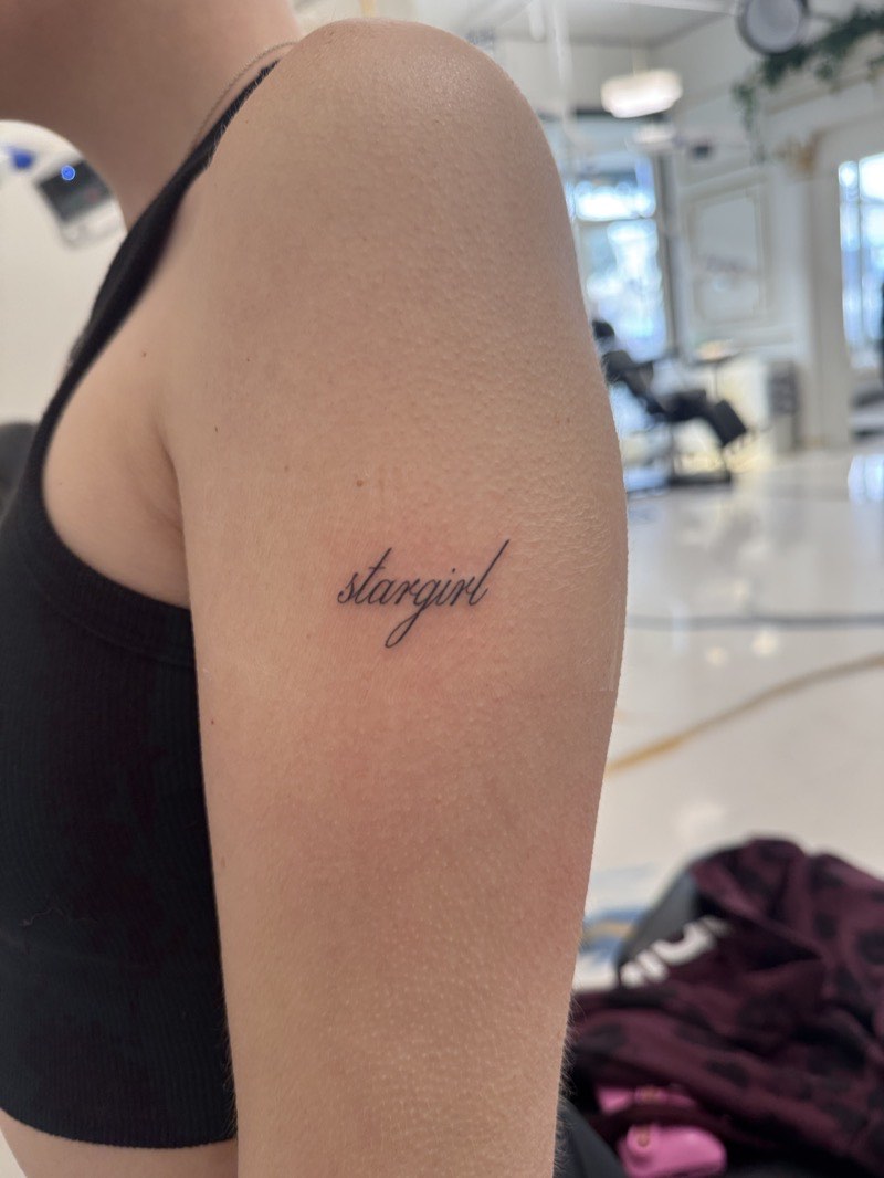 Coordinates tattoo with clean sans typography