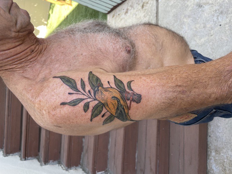 Traditional panther tattoo — walking black panther silhouette