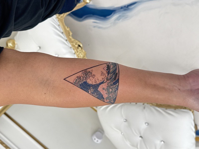 Watercolor tattoo — expressive color composition
