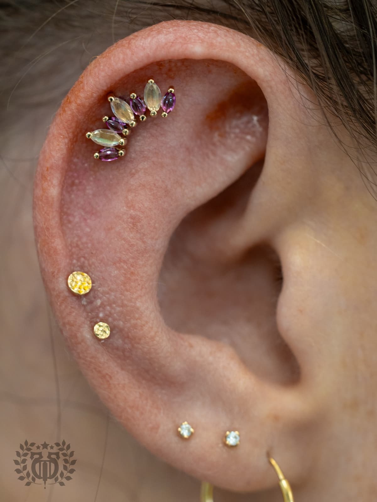 Bunny Vogt kids ear piercing portfolio work at Apollo Studio Los Angeles