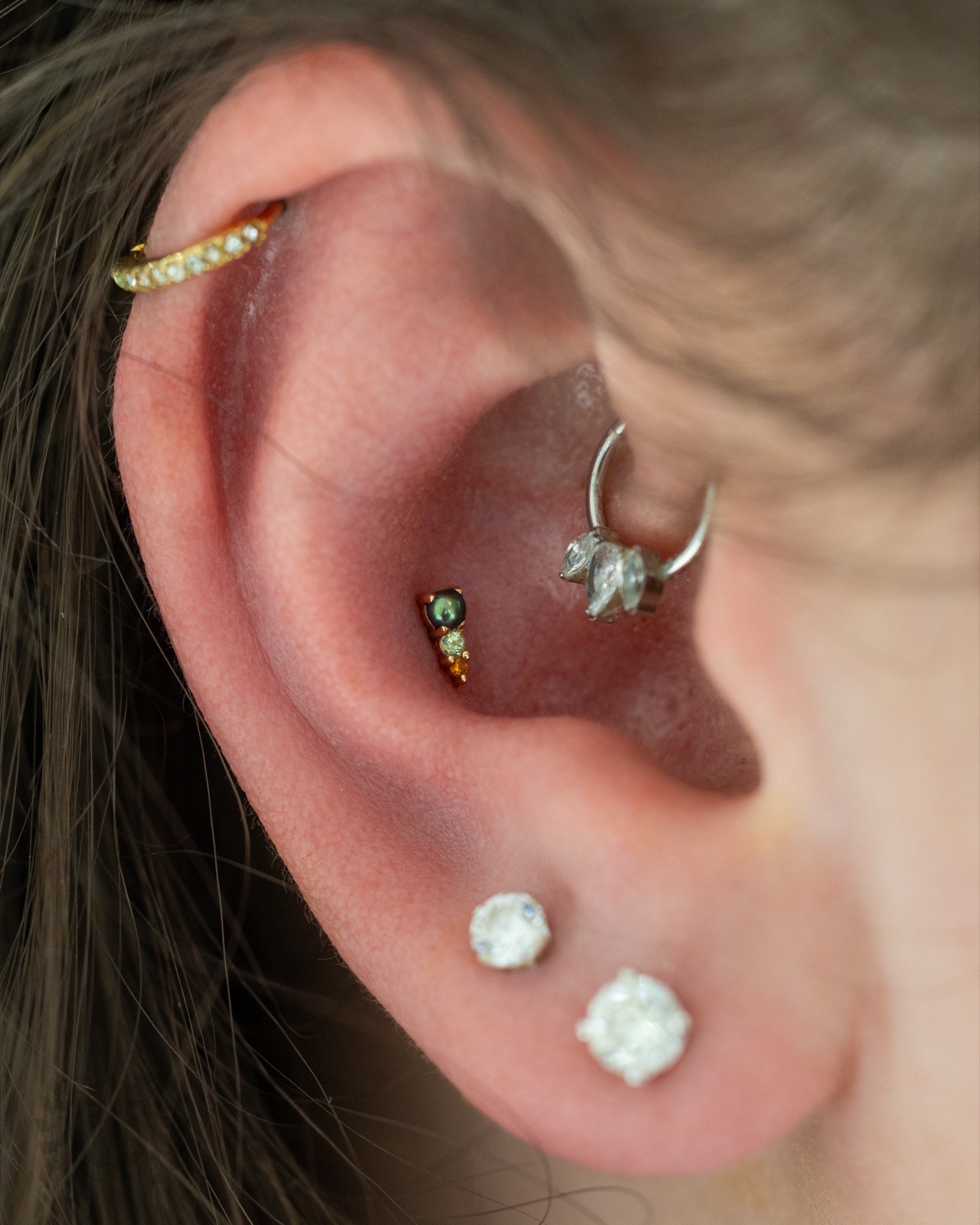 Conch piercing at Apollo Studio Los Angeles
