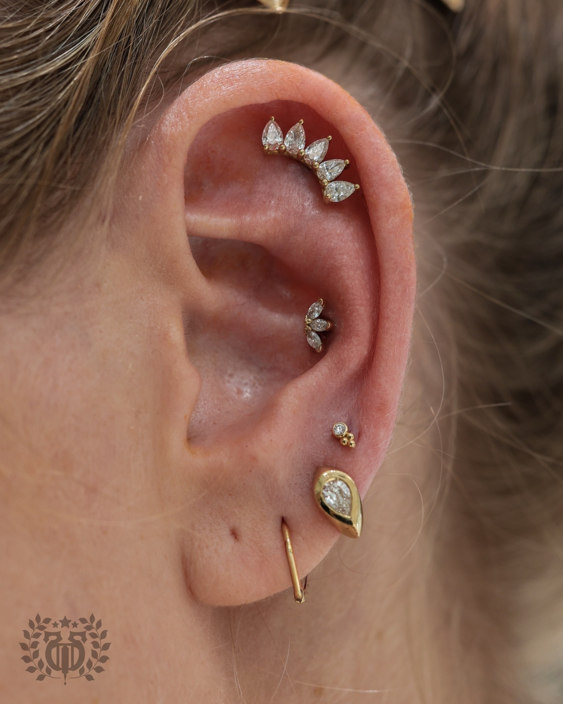 Close-up of nipple piercing with premium implant-grade jewelry
