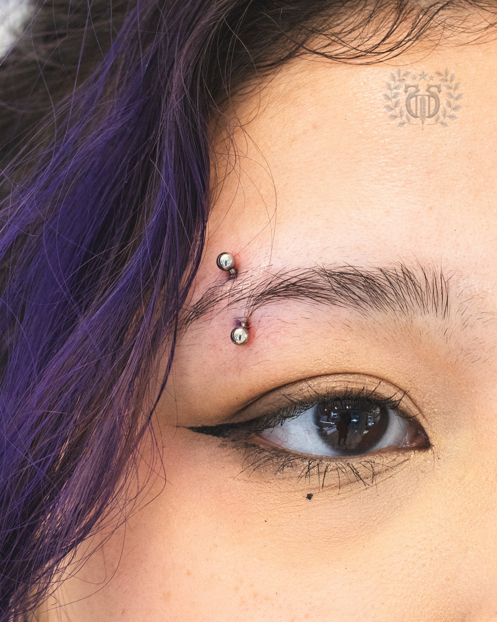 Eyebrow piercing at Apollo Studio Santa Monica
