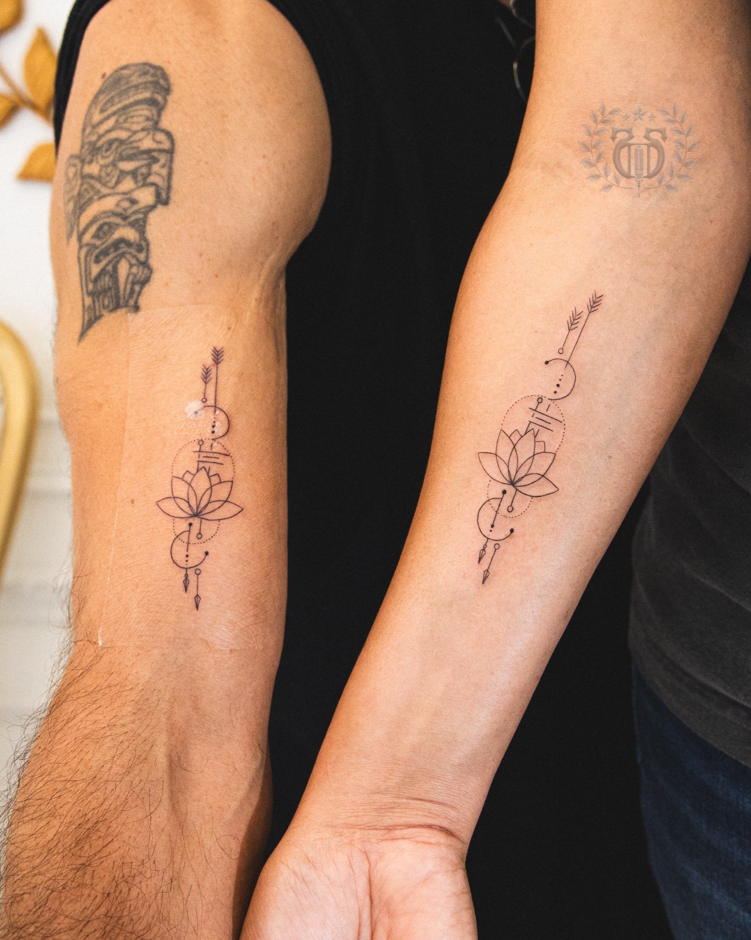 Feminine floral tattoo at Apollo Studio Los Angeles