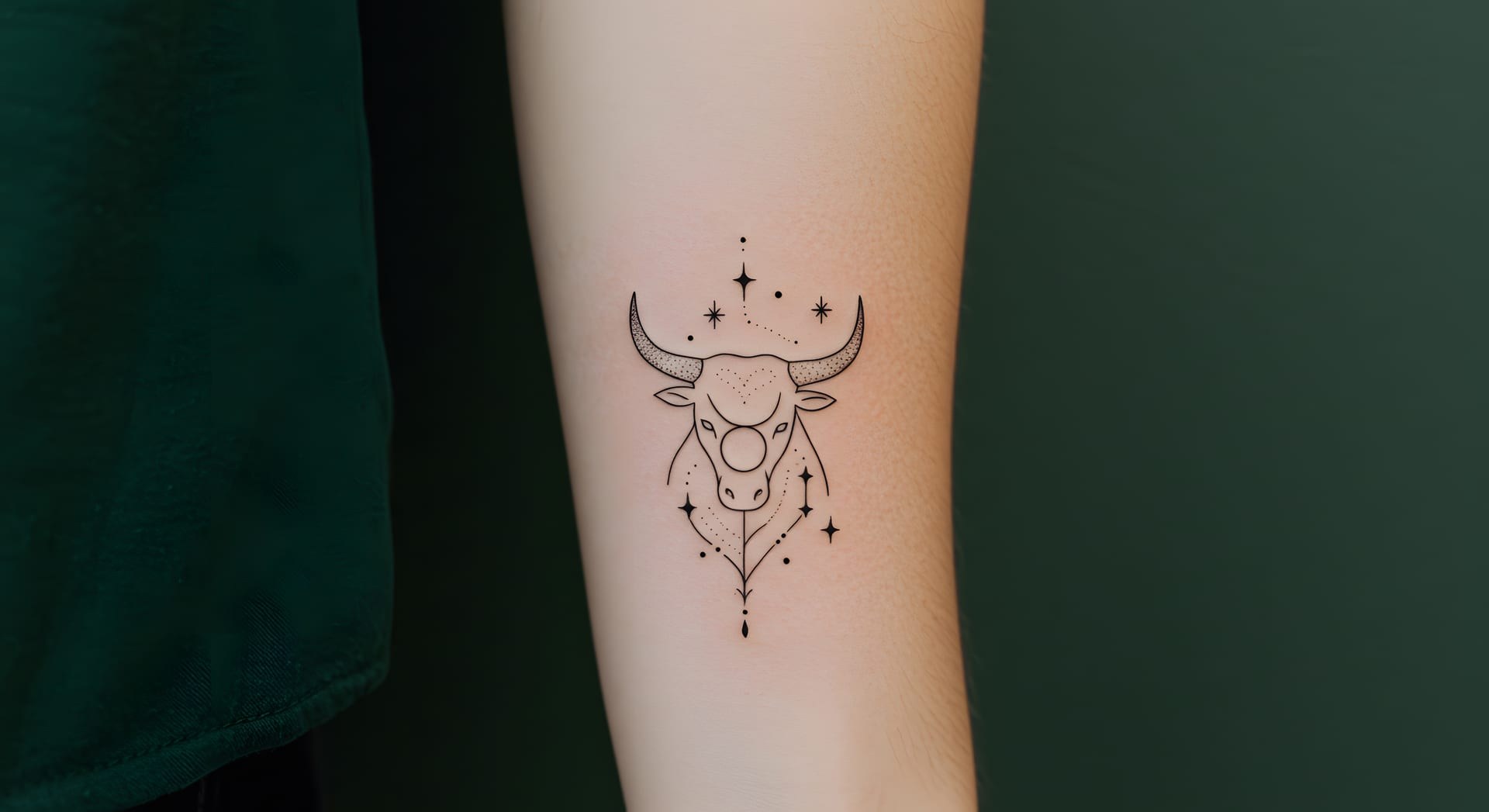 Fine line minimalist Taurus constellation tattoo at Apollo Studio Los Angeles
