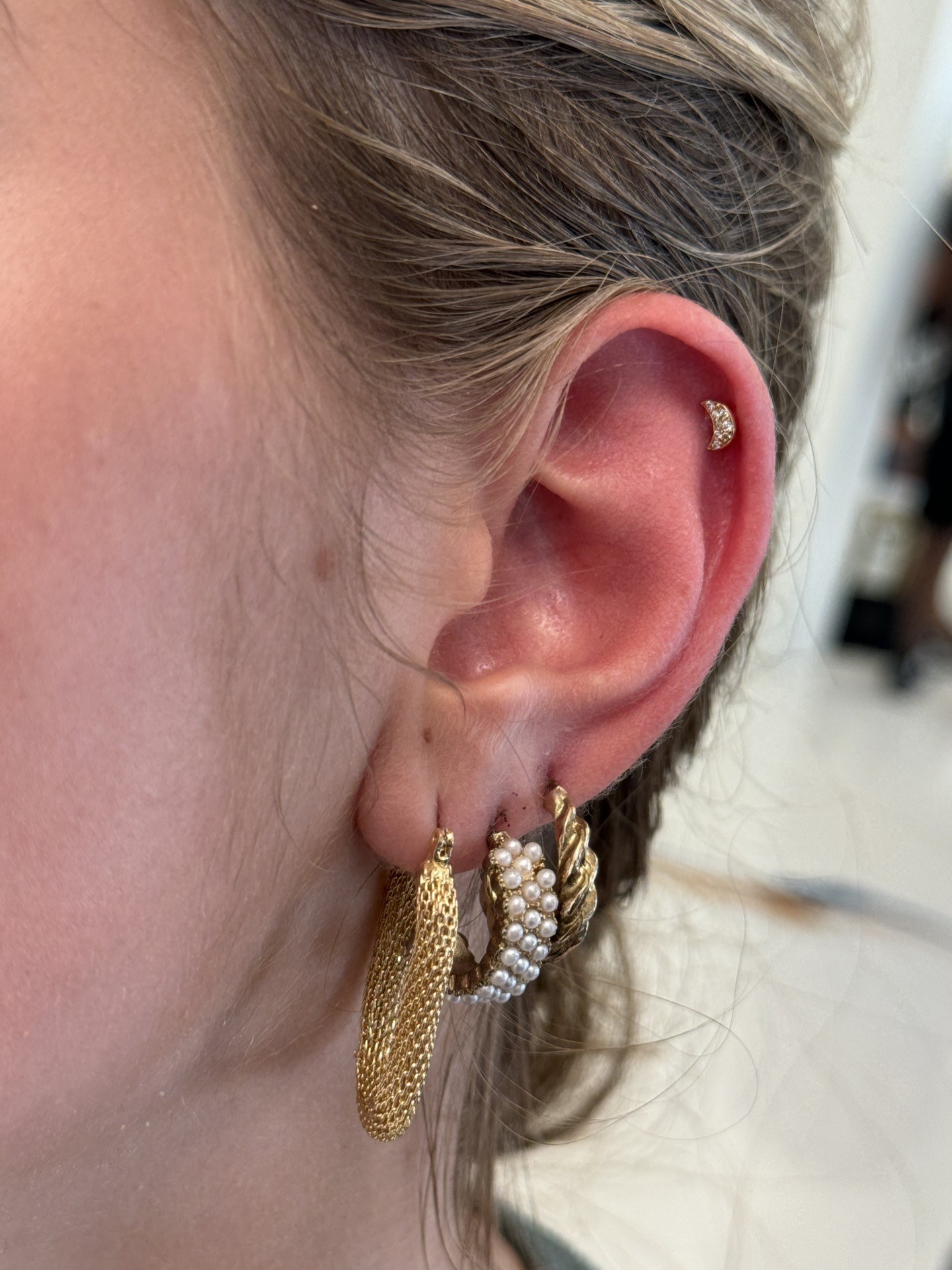 Helix piercing at Apollo Studio Los Angeles