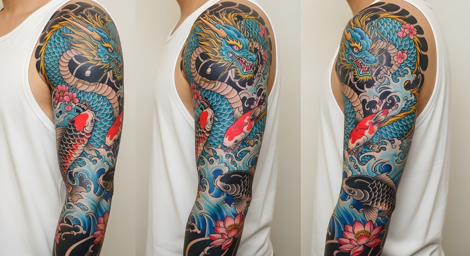 Japanese dragon tattoo at Apollo Studio Los Angeles