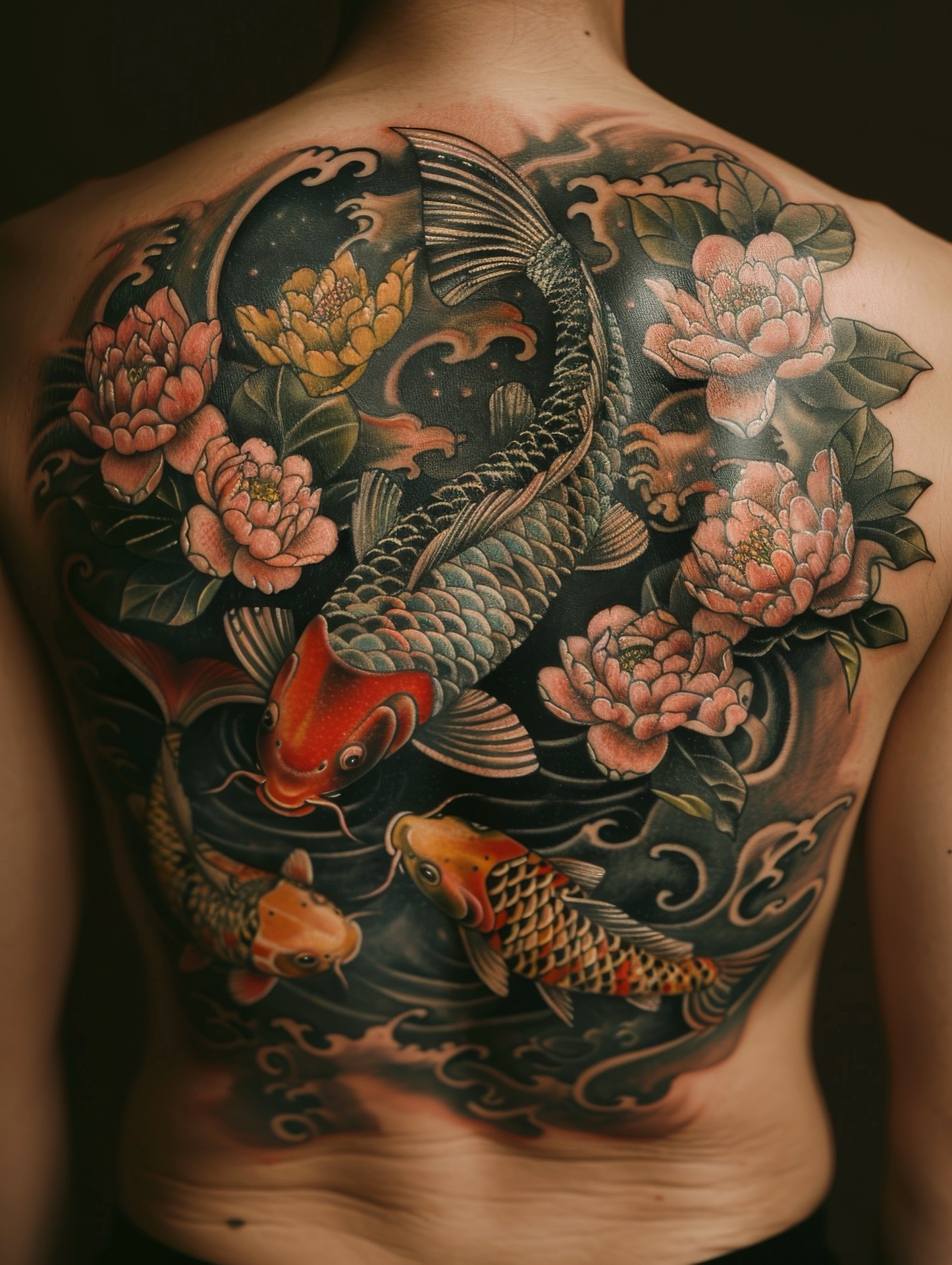 Japanese koi tattoo at Apollo Studio Los Angeles