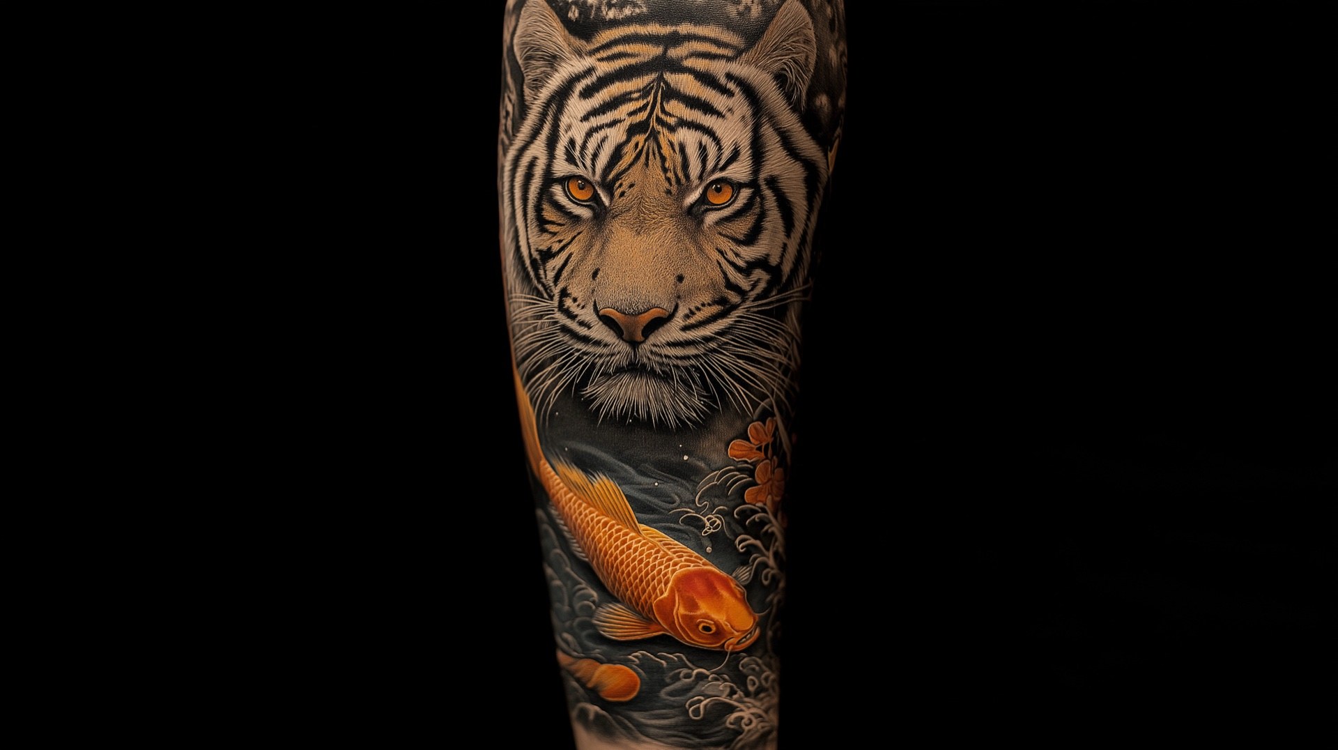 Black and gray Japanese dragon tattoo