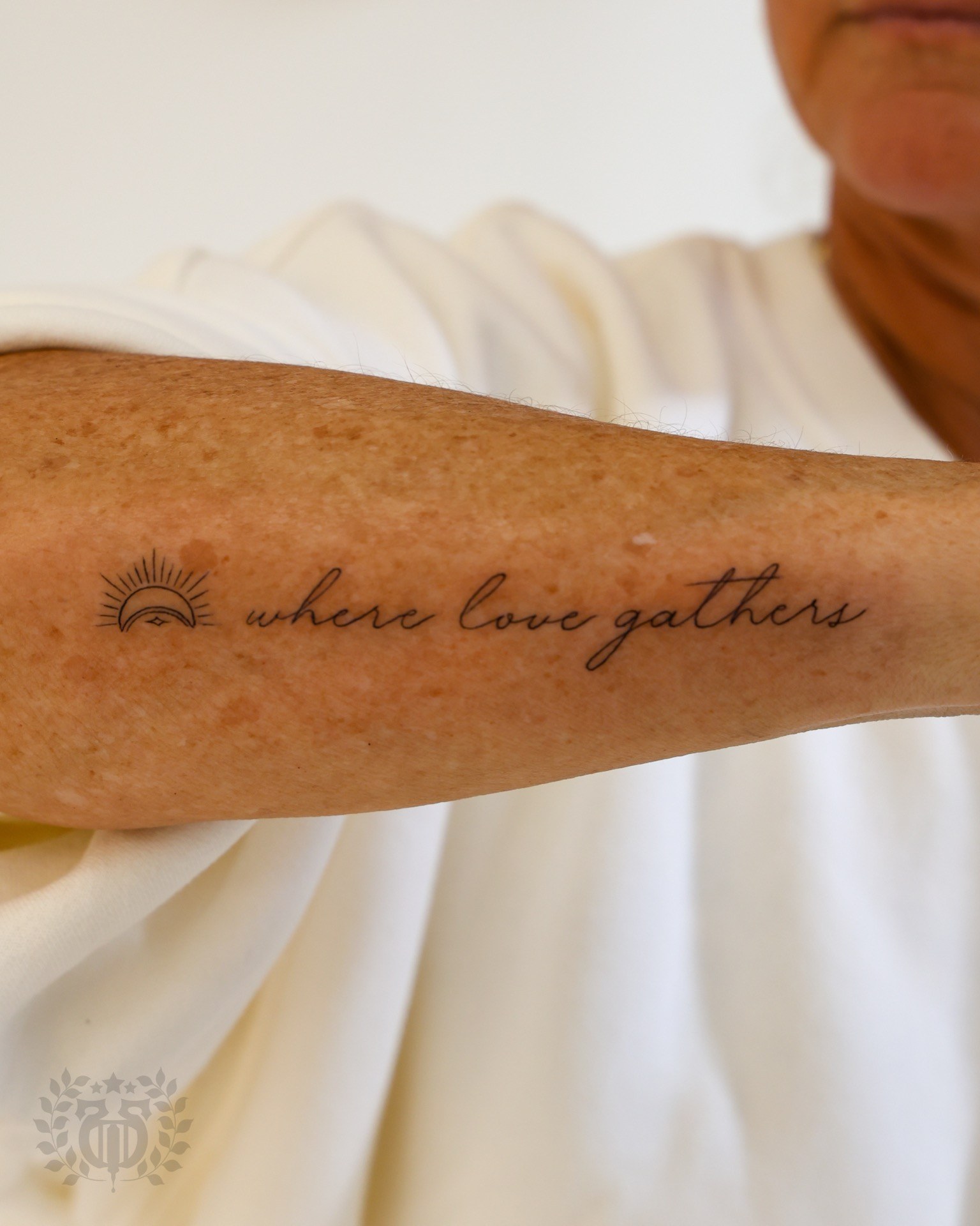 Script lettering tattoo at Apollo Studio Los Angeles