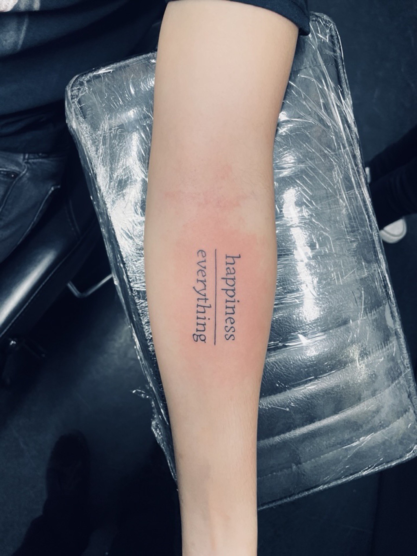 Script lettering tattoo at Apollo Studio Los Angeles