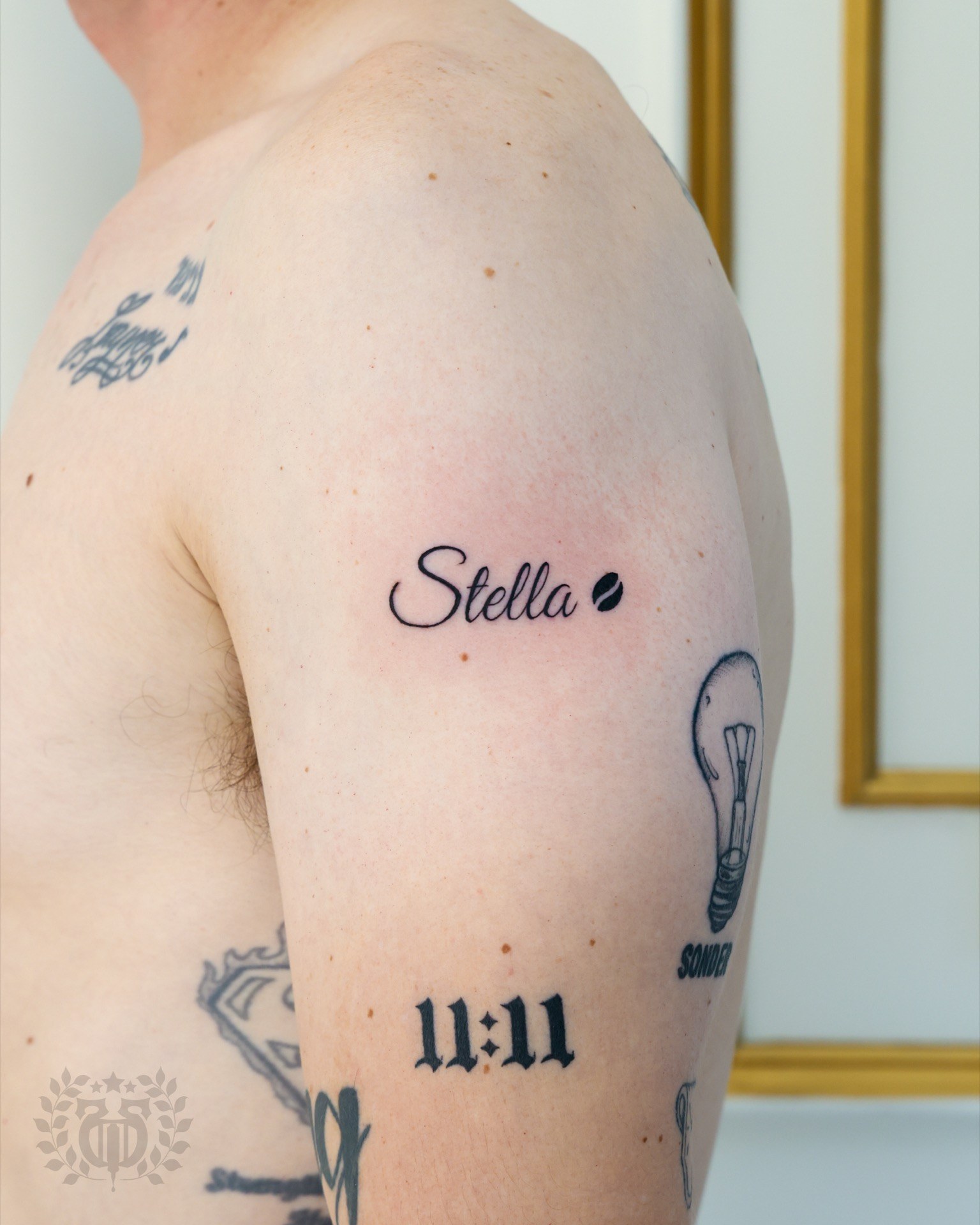 Script lettering tattoo at Apollo Studio Los Angeles