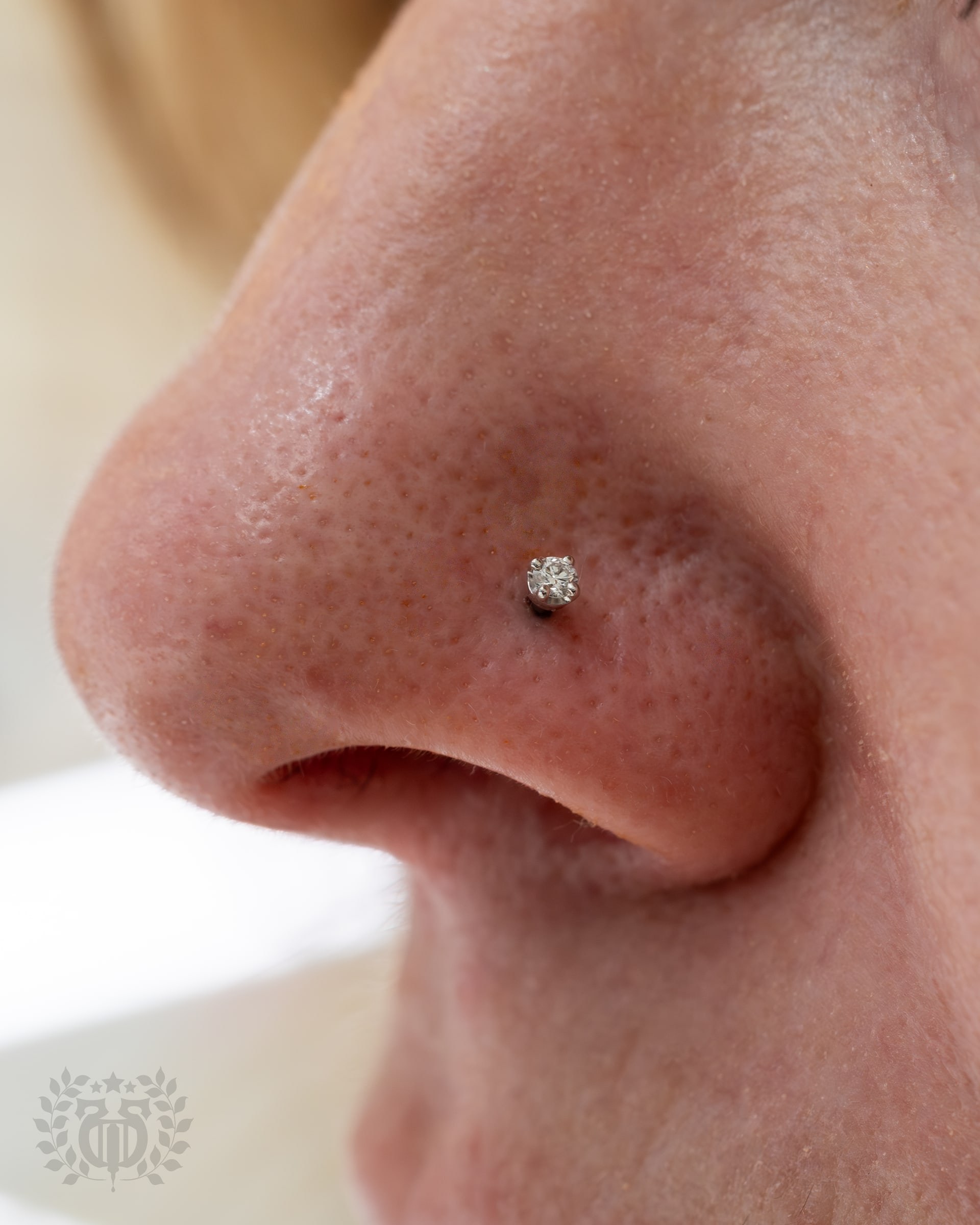 Nostril piercing at Apollo Studio Los Angeles