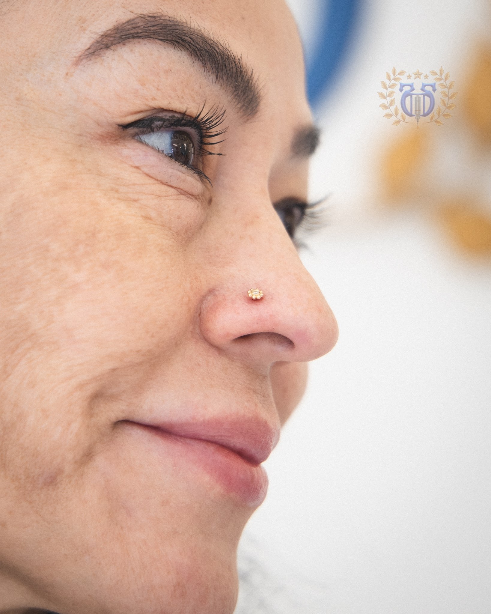 Nose piercing at Apollo Studio Los Angeles