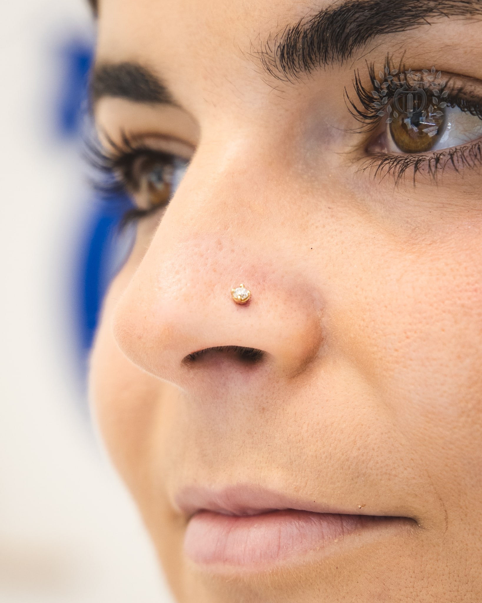 Nose piercing at Apollo Studio Los Angeles