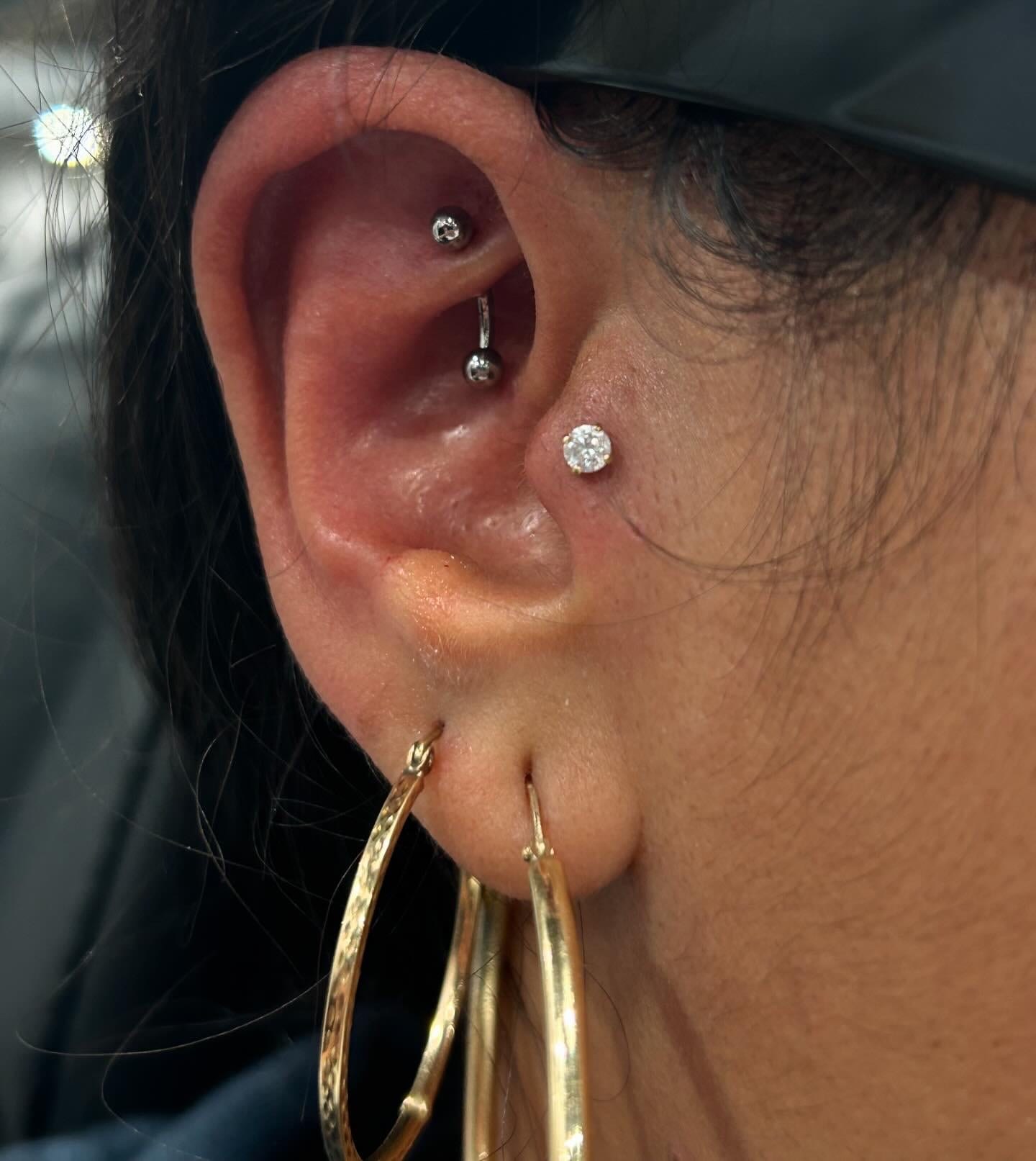 Rook piercing at Apollo Studio Los Angeles