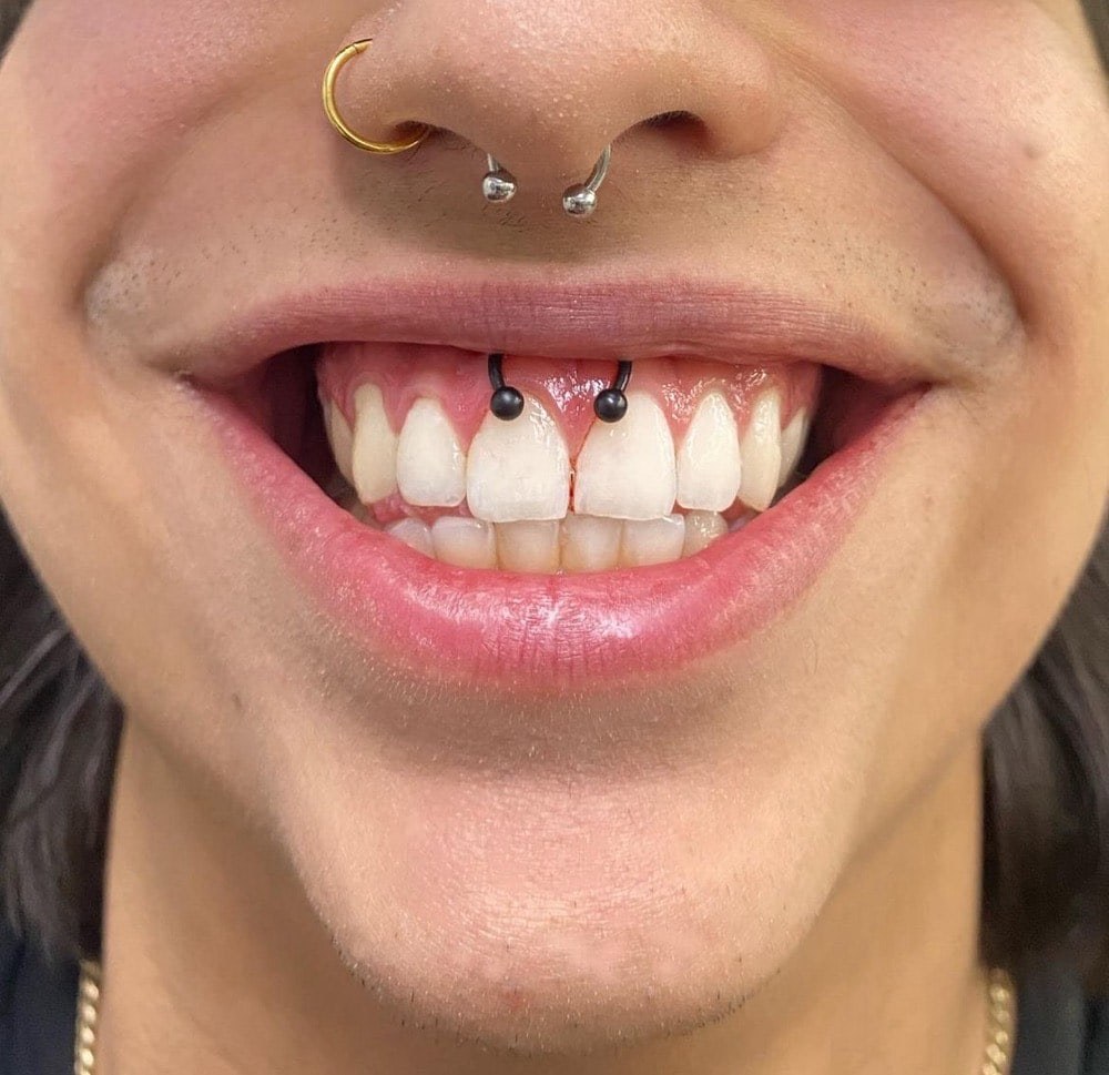 Septum piercing at Apollo Studio Santa Monica