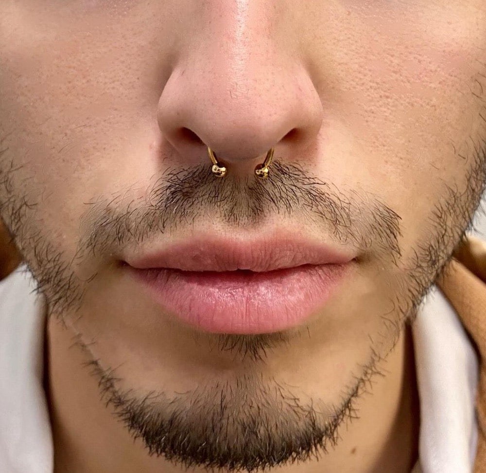 Septum piercing at Apollo Studio Los Angeles