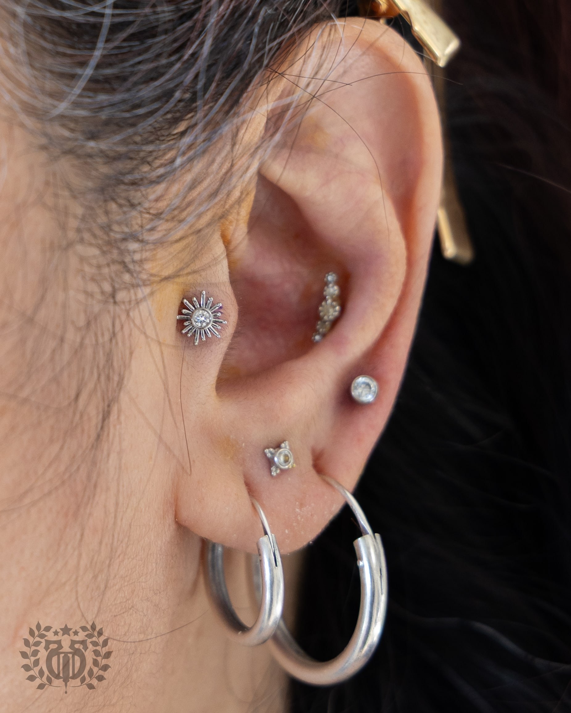 Tragus piercing at Apollo Studio Los Angeles